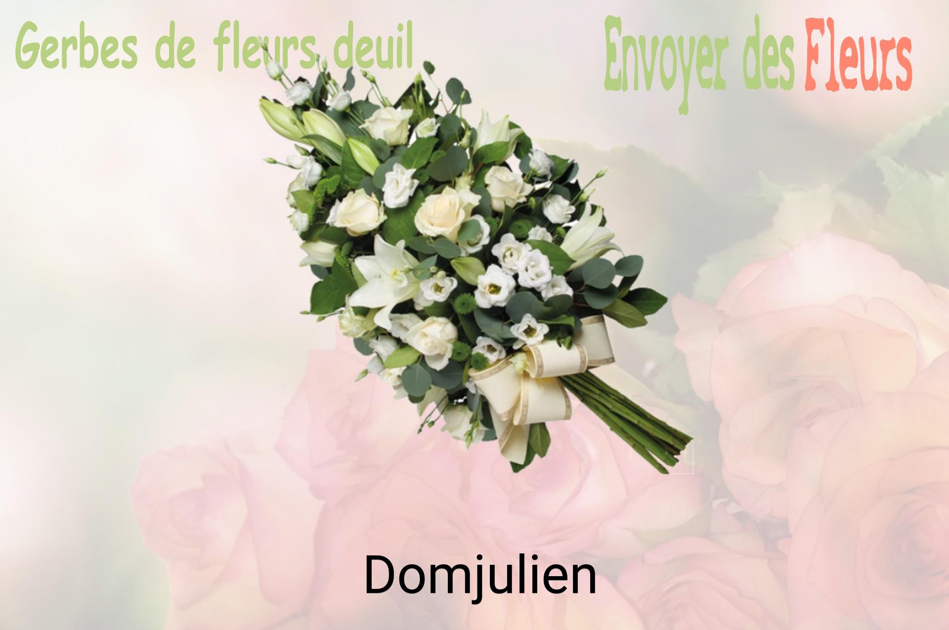 Gerbe de fleurs de deuil livrée à Domjulien